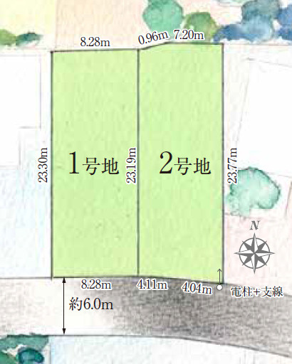 青葉区つつじが丘の区画図