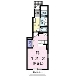 【間取り】 | グリーンヴィラ　Ｄ　1KHT