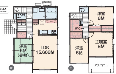 【カエデプラス不動産】いろどりアイタウン　東近江市東沖野2丁目　全2棟の間取り|2号棟　間取り
