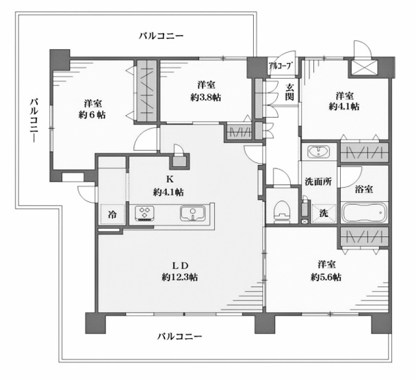 【間取り】 | ユニライフ宇治Ⅲ | 専有面積76㎡