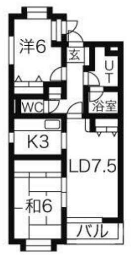 中野区中野２丁目の賃貸マンションの間取り
