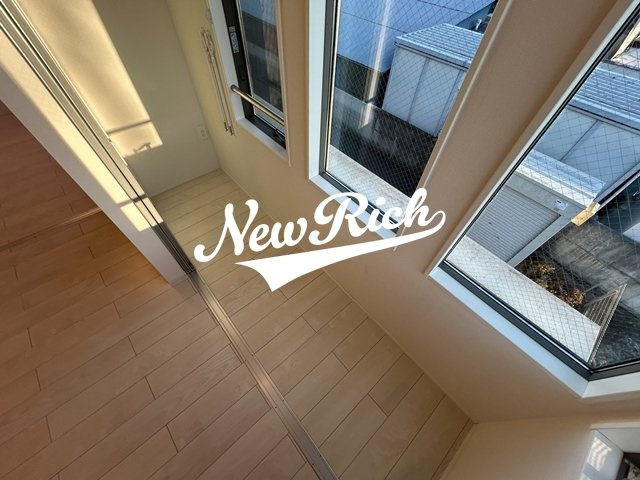 高崎市大八木町のアパートのバルコニー