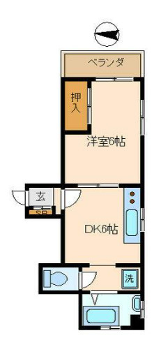 中野区本町３丁目の賃貸マンションの間取り