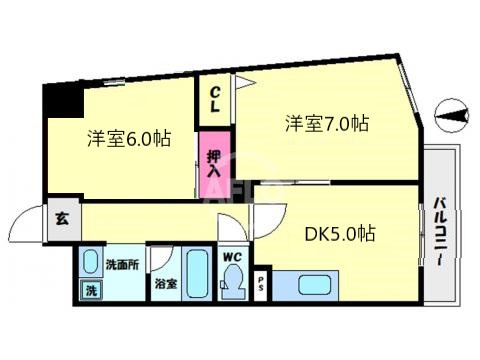 難波リーガルハウスの間取り|難波リーガルハウス　間取り