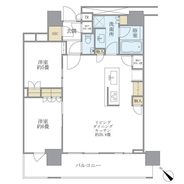 Ｂｒｉｌｌｉａ　ＴＨＥ　ＴＯＷＥＲ　ＴＯＫＹＯ　ＹＡＥＳＵ　の間取り