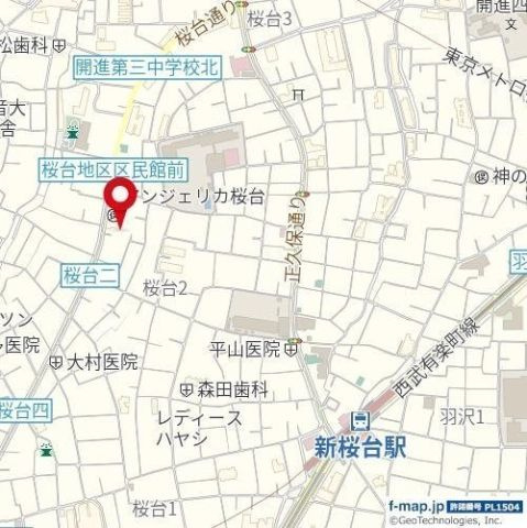 Ｋａｋｕｒｅｇａ桜台の地図