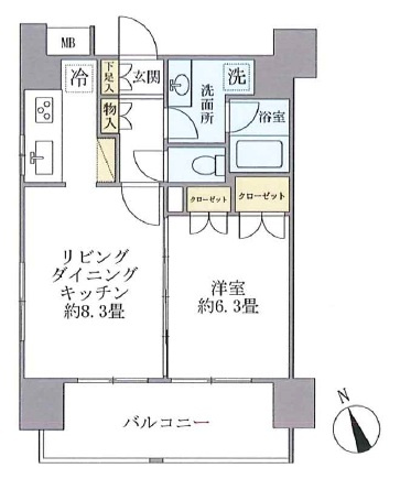 エコロジー白山レジデンスの間取り