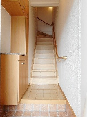 ウェストリバー　弐番館の玄関