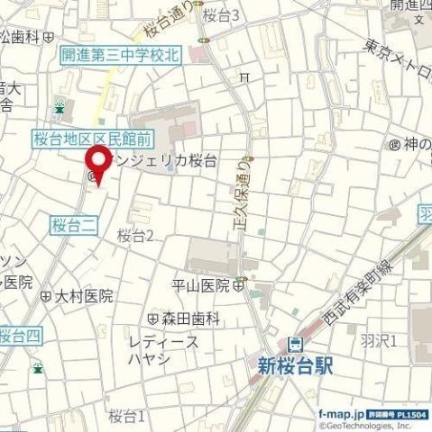Ｋａｋｕｒｅｇａ桜台の地図