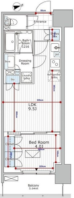 パークアクシス市川の間取り