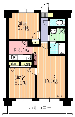 メルヴェーユ調布の間取り