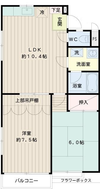 ビー・ハイブ岸谷 の間取り|間取りです。