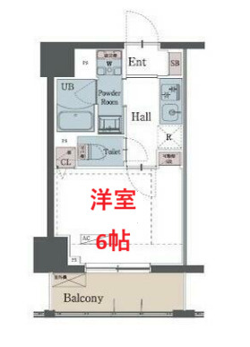 【間取り】 | ラグゼナ横浜鶴見 | 洋室6帖です　・ネット使用料無料