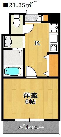 【間取り】 | アピス | 洗面台も独立したお部屋です