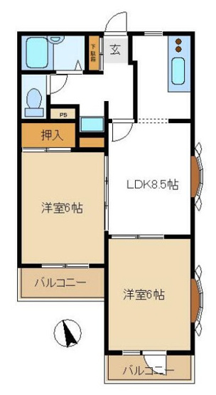 【間取り】 | アフェールＪ海神