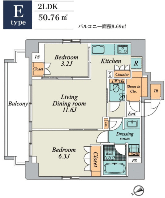 クレストコート文京湯島の間取り