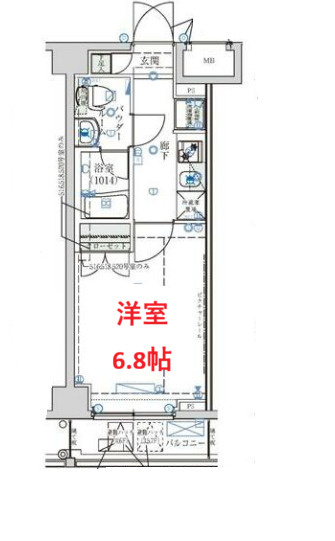 【間取り】 | オーキッドレジデンス鶴見 | 洋室6.8帖です　・インターネット使用料無料　　