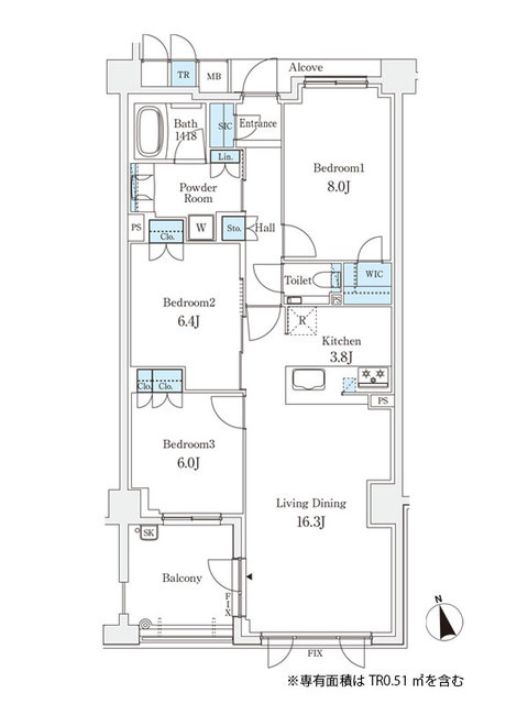 パークシュロス芦屋の間取り