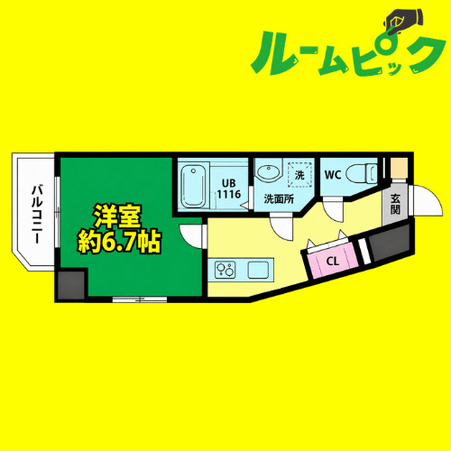DOPE新栄　名古屋市賃貸　仲介手数料無料の間取り