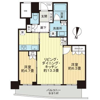 【間取り】 | 大阪ひびきの街　ザ・サンクタスタワー