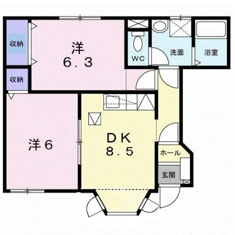 メゾンドーレⅢの間取り