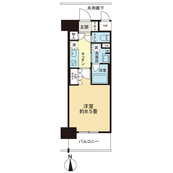 ＯＫＢアヴェニール菊井町の間取り