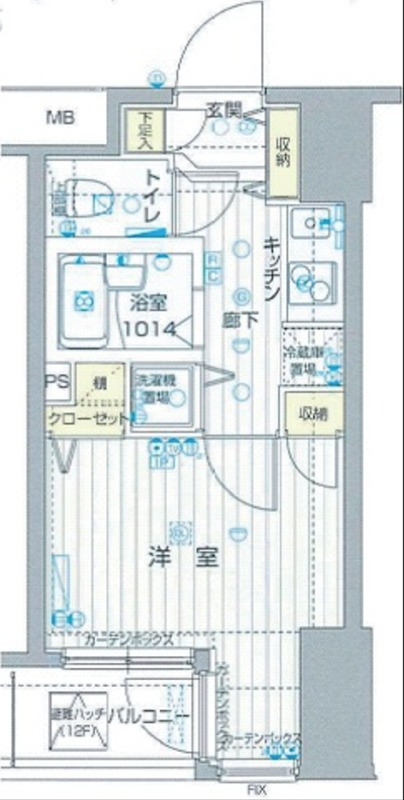 港区六本木２丁目の賃貸マンションの間取り