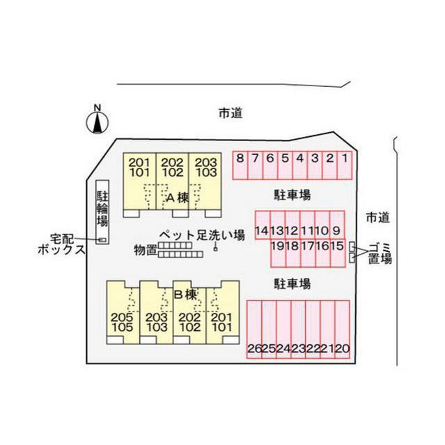 マーサK　Bの駐車場