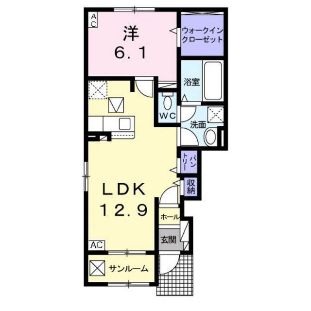マーサK　Cの間取り
