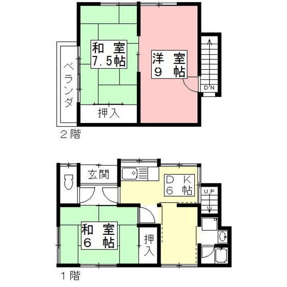 岐阜市則武中３丁目の一戸建ての間取り