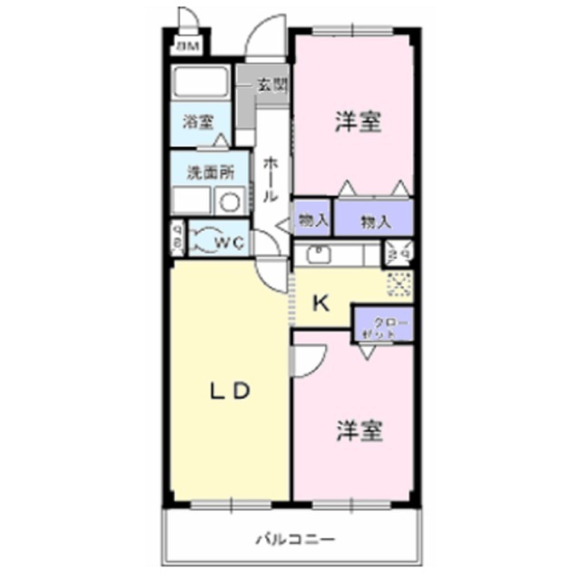 瑞穂市馬場上光町１丁目のアパートの間取り