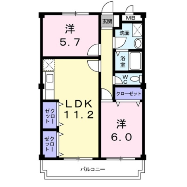 ファミール棚瀬の間取り