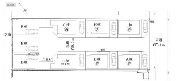 横浜市港北区鳥山町の新築一戸建の区画図|住環境良好の立地！