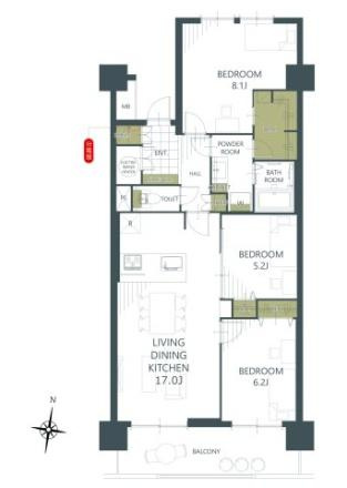 日興千里丘スカイマンションＢ棟　中古 マンションの間取り