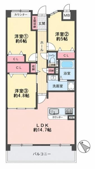 【間取り】 | ステイツ香里ヶ丘
