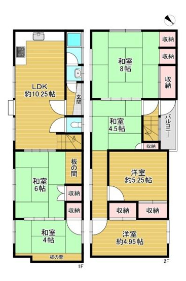 【間取り】 | 守口市大日町2丁目　中古テラスハウス
