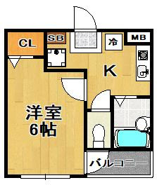 パステージ大正の間取り|★人気の1Kタイプ★