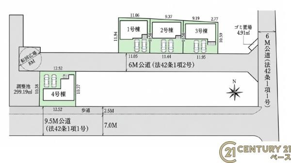 磯城郡田原本町大字阪手の新築一戸建の区画図|■こちらの物件は２号棟です！■