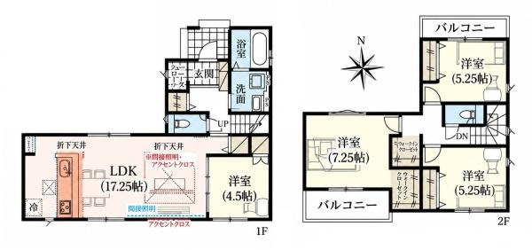 磯城郡田原本町大字阪手の新築一戸建の間取り