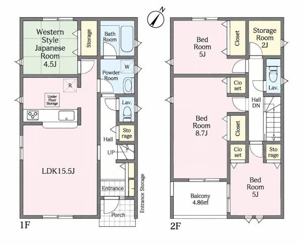 横浜市旭区中希望が丘の新築一戸建の間取り