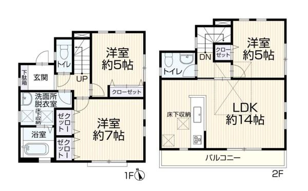 横浜市保土ケ谷区川島町の中古一戸建の間取り