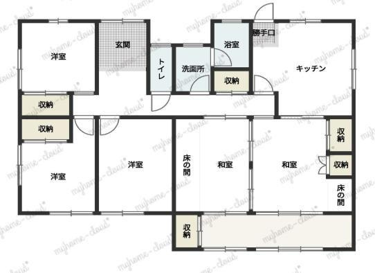 和歌山市寺内・森小手穂　中古戸建の間取り