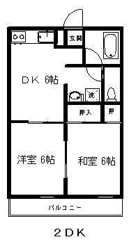 【間取り】 | コーポ日下部