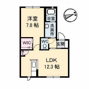 【間取り】 | Ｒｏｓｅ　Ｇａｒｄｅｎ　Ａ棟