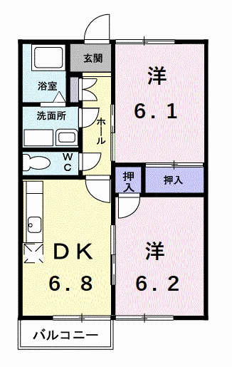 サンハイツ高根の間取り