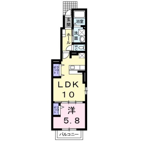 アパートメント　ノイの間取り