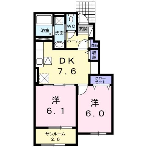 メゾン　ド　シャルマンの間取り