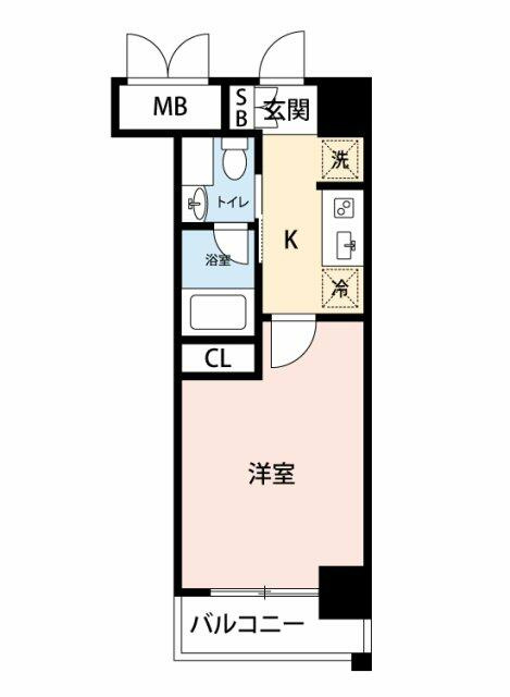 レジディア月島Ⅲの間取り