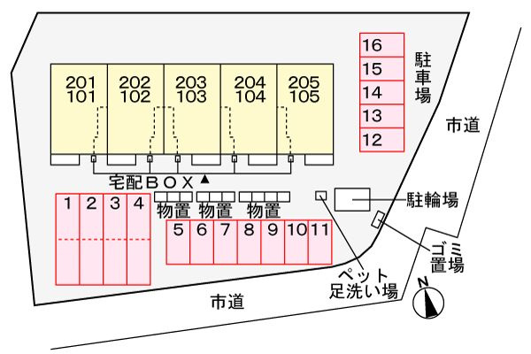 フェリーチェ　Ⅷの駐車場