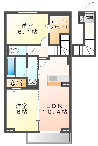 グランツ長岡の間取り